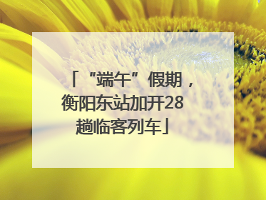 “端午”假期，衡阳东站加开28趟临客列车