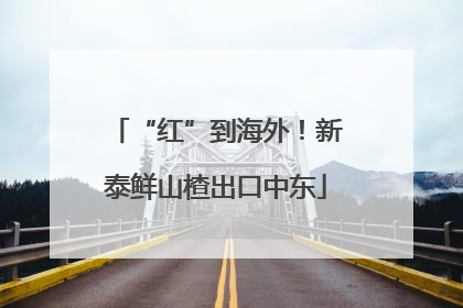 “红”到海外！新泰鲜山楂出口中东