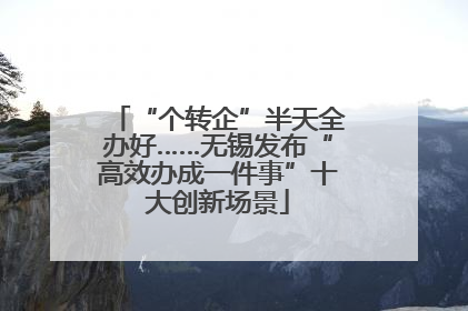 “个转企”半天全办好……无锡发布“高效办成一件事”十大创新场景
