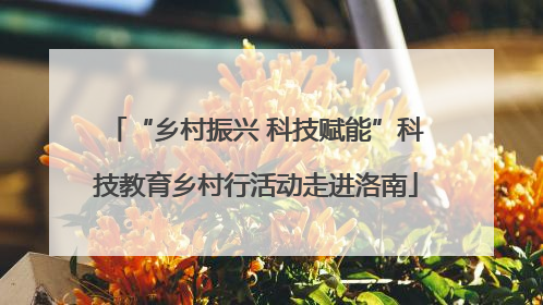 “乡村振兴 科技赋能”科技教育乡村行活动走进洛南