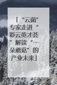“云菌”专家走进“彩云英才荟”解读“一朵蘑菇”的产业未来