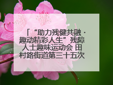 “助力残健共融・趣动精彩人生”残障人士趣味运动会 田村路街道第三十五次全国助残日主题活动圆满举办