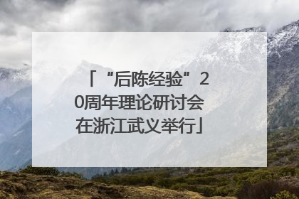 “后陈经验”20周年理论研讨会在浙江武义举行