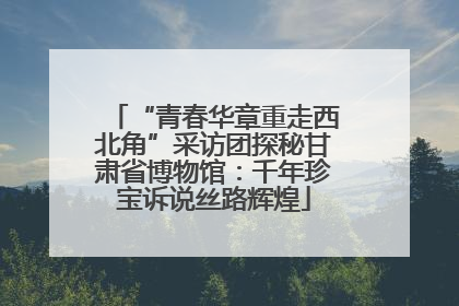 “青春华章重走西北角”采访团探秘甘肃省博物馆：千年珍宝诉说丝路辉煌