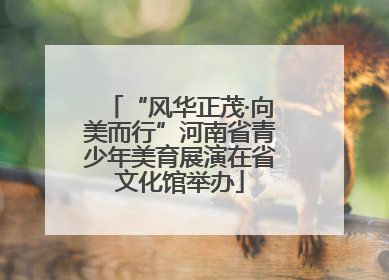“风华正茂·向美而行”河南省青少年美育展演在省文化馆举办