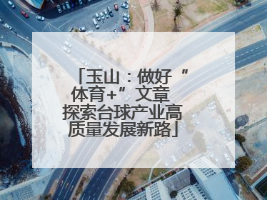 玉山：做好“体育+”文章 探索台球产业高质量发展新路