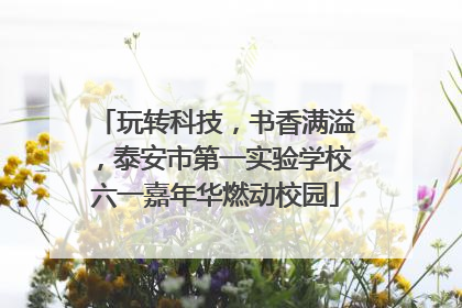 玩转科技，书香满溢，泰安市第一实验学校六一嘉年华燃动校园