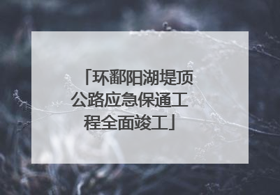 环鄱阳湖堤顶公路应急保通工程全面竣工