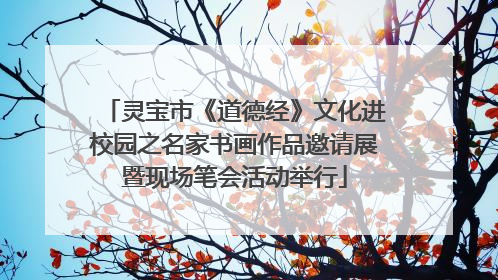 灵宝市《道德经》文化进校园之名家书画作品邀请展暨现场笔会活动举行