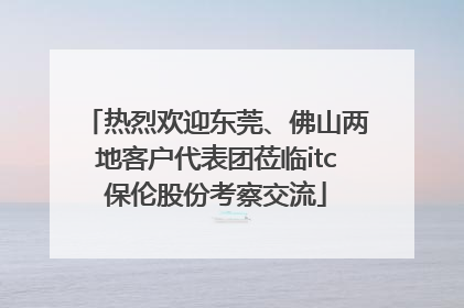 热烈欢迎东莞、佛山两地客户代表团莅临itc保伦股份考察交流