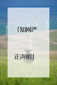知网严正声明