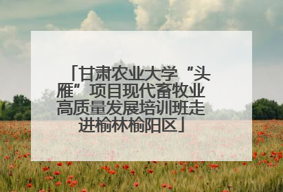 甘肃农业大学“头雁”项目现代畜牧业高质量发展培训班走进榆林榆阳区