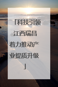科技引领 江西瑞昌着力推动产业提质升级