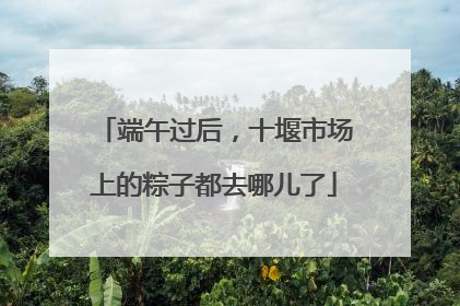 端午过后，十堰市场上的粽子都去哪儿了