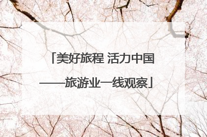 美好旅程 活力中国——旅游业一线观察