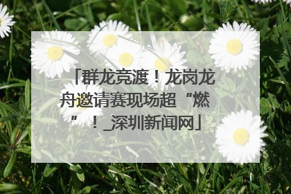 群龙竞渡！龙岗龙舟邀请赛现场超“燃”！_深圳新闻网