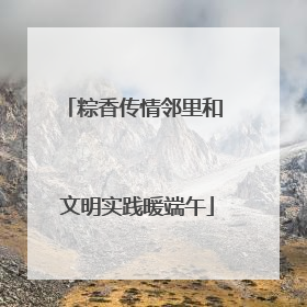 粽香传情邻里和 文明实践暖端午