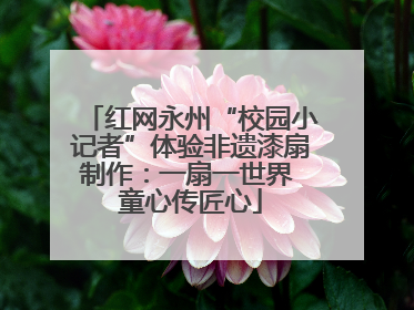 红网永州“校园小记者”体验非遗漆扇制作：一扇一世界 童心传匠心