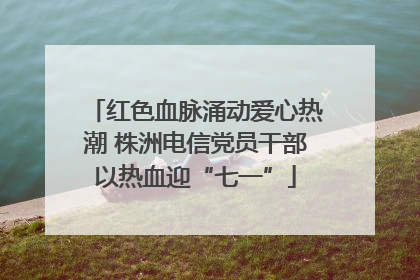 红色血脉涌动爱心热潮 株洲电信党员干部以热血迎“七一”
