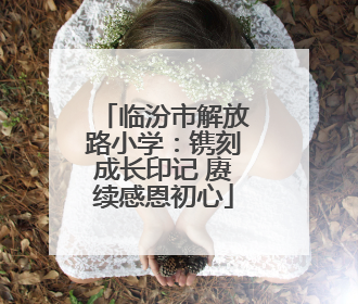 临汾市解放路小学：镌刻成长印记 赓续感恩初心