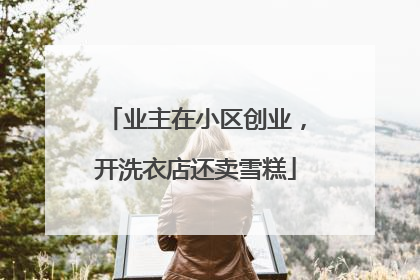 业主在小区创业，开洗衣店还卖雪糕