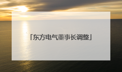东方电气董事长调整