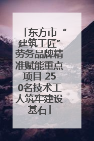 东方市“建筑工匠”劳务品牌精准赋能重点项目 250名技术工人筑牢建设基石