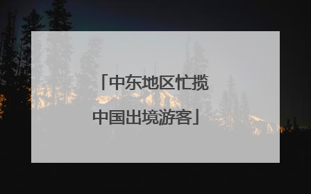 中东地区忙揽中国出境游客