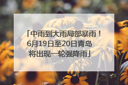 中雨到大雨局部暴雨！6月19日至20日青岛将出现一轮强降雨