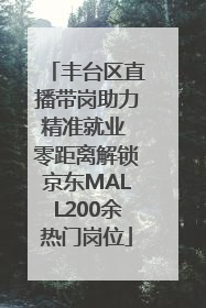丰台区直播带岗助力精准就业 零距离解锁京东MALL200余热门岗位