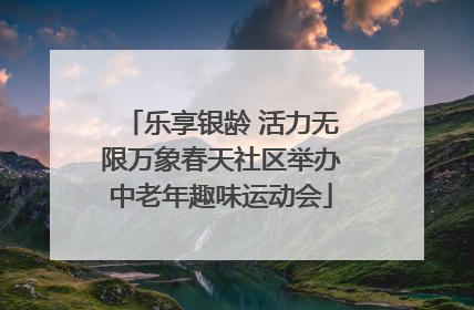 乐享银龄 活力无限万象春天社区举办中老年趣味运动会