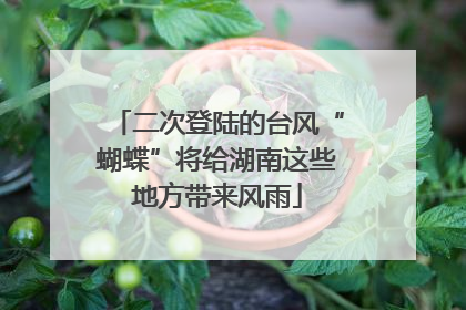 二次登陆的台风“蝴蝶”将给湖南这些地方带来风雨