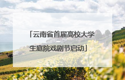 云南省首届高校大学生庭院戏剧节启动