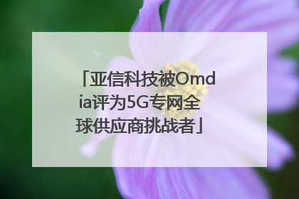 亚信科技被Omdia评为5G专网全球供应商挑战者