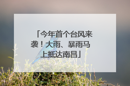 今年首个台风来袭！大雨、暴雨马上抵达南昌