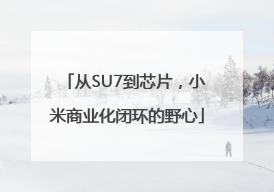 从SU7到芯片，小米商业化闭环的野心