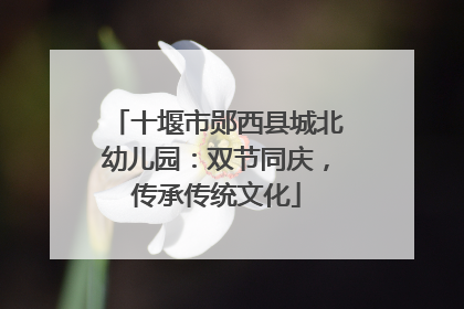十堰市郧西县城北幼儿园：双节同庆，传承传统文化