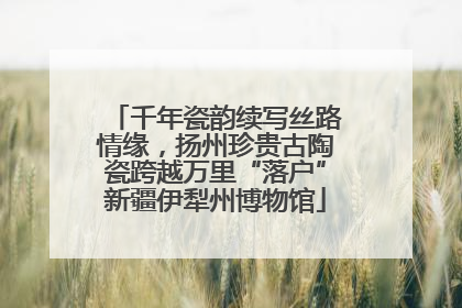 千年瓷韵续写丝路情缘，扬州珍贵古陶瓷跨越万里“落户”新疆伊犁州博物馆