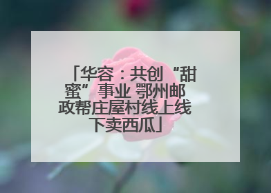 华容：共创“甜蜜”事业 鄂州邮政帮庄屋村线上线下卖西瓜