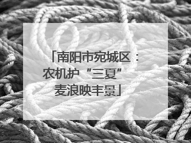 南阳市宛城区：农机护“三夏” 麦浪映丰景