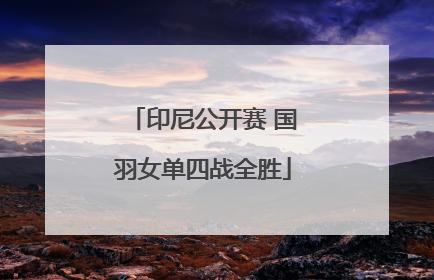 印尼公开赛 国羽女单四战全胜
