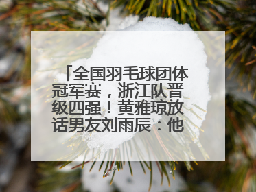 全国羽毛球团体冠军赛，浙江队晋级四强！黄雅琼放话男友刘雨辰：他敢上场，我一个劲遛他