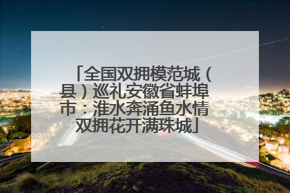 全国双拥模范城（县）巡礼安徽省蚌埠市：淮水奔涌鱼水情 双拥花开满珠城