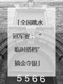 全国跳水冠军赛：“临时搭档”摘金夺银