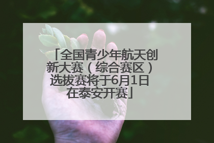 全国青少年航天创新大赛（综合赛区）选拔赛将于6月1日在泰安开赛