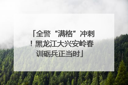全警“满格”冲刺！黑龙江大兴安岭春训砺兵正当时