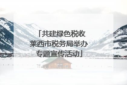 共建绿色税收 莱西市税务局举办专题宣传活动
