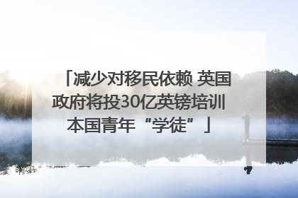 减少对移民依赖 英国政府将投30亿英镑培训本国青年“学徒”