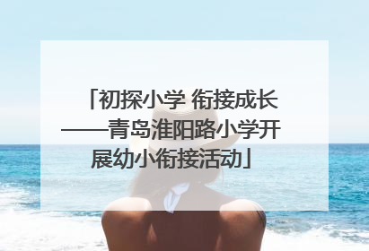 初探小学 衔接成长——青岛淮阳路小学开展幼小衔接活动
