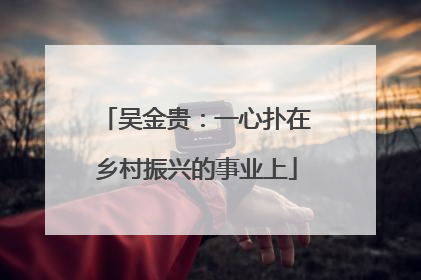 吴金贵：一心扑在乡村振兴的事业上